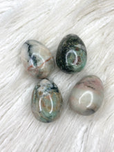 Load image into Gallery viewer, Emerald In Quartz Egg Carving
