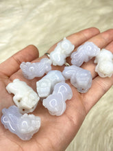 Load image into Gallery viewer, Drilled Blue Chalcedony Animal Carving

