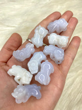 Load image into Gallery viewer, Drilled Blue Chalcedony Animal Carving
