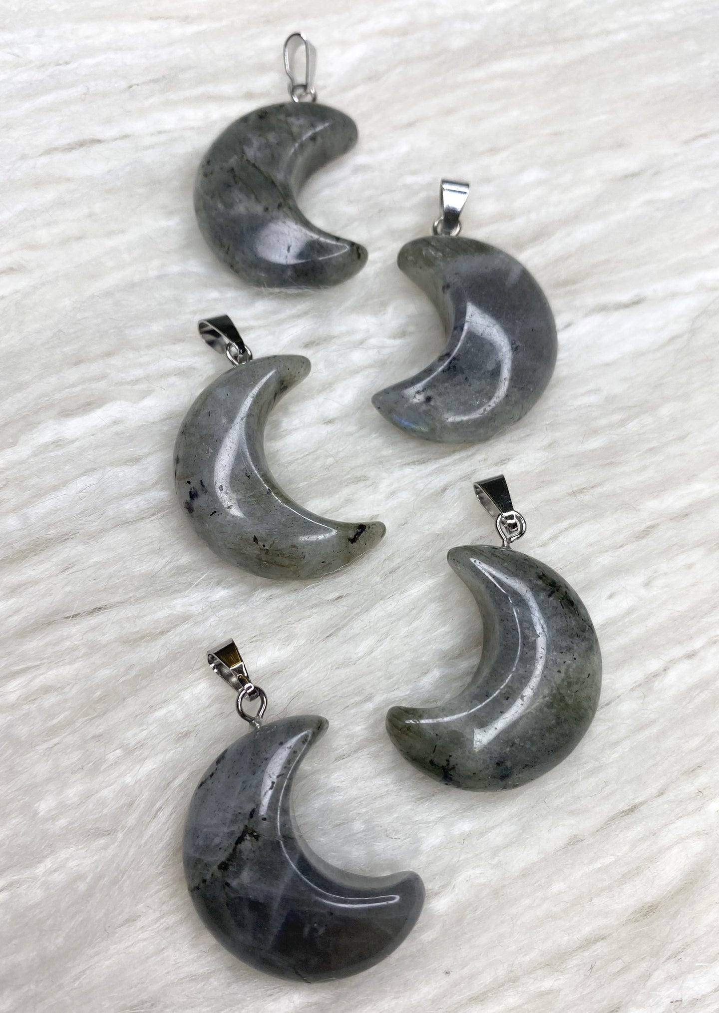 Labradorite Crescent Moon Necklace