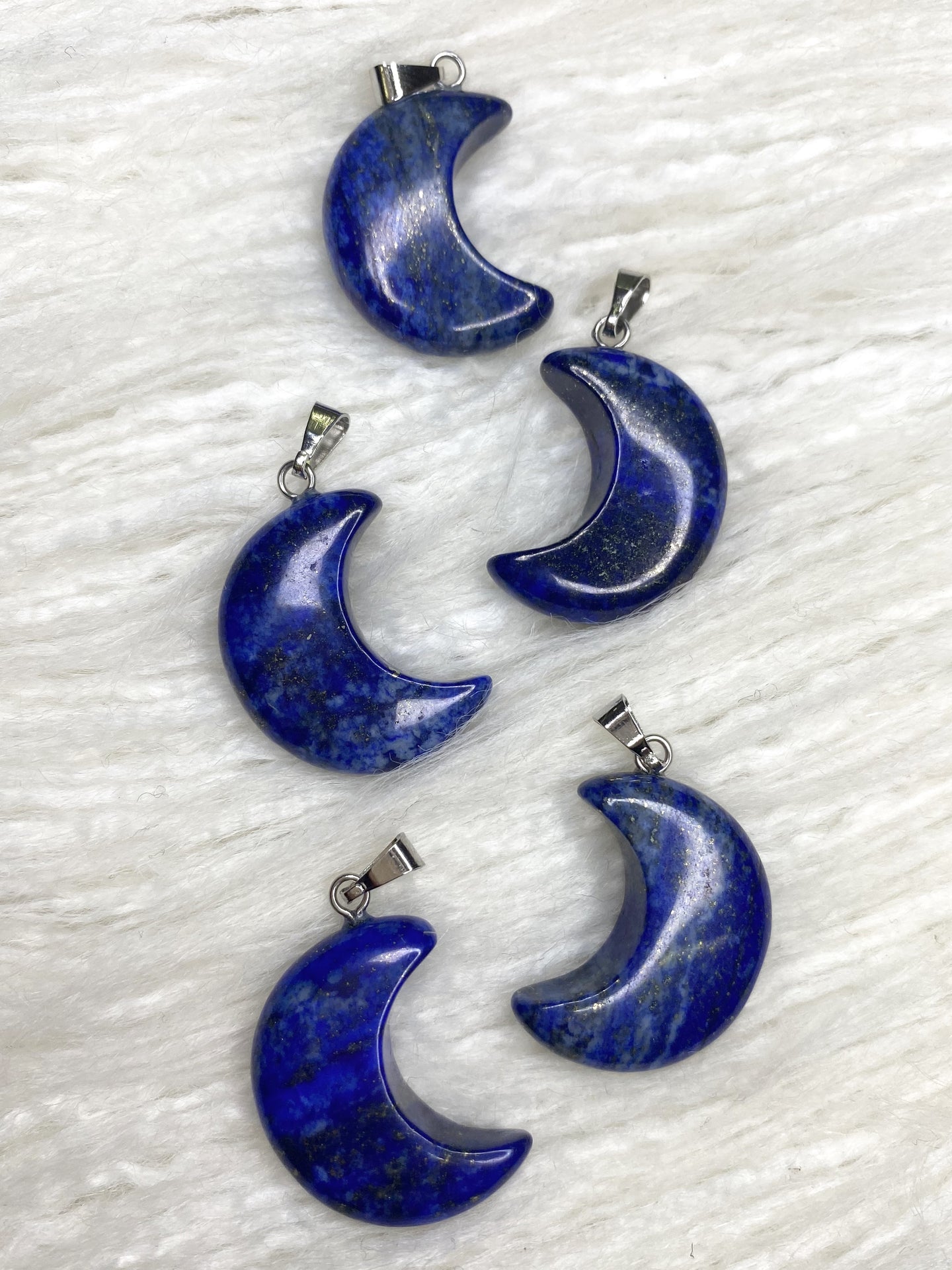 Lapis Crescent Moon Necklace