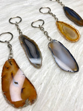 Load image into Gallery viewer, Agate Slice Keyring
