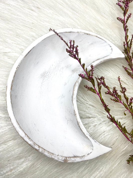 Wood Crescent Moon Bowl