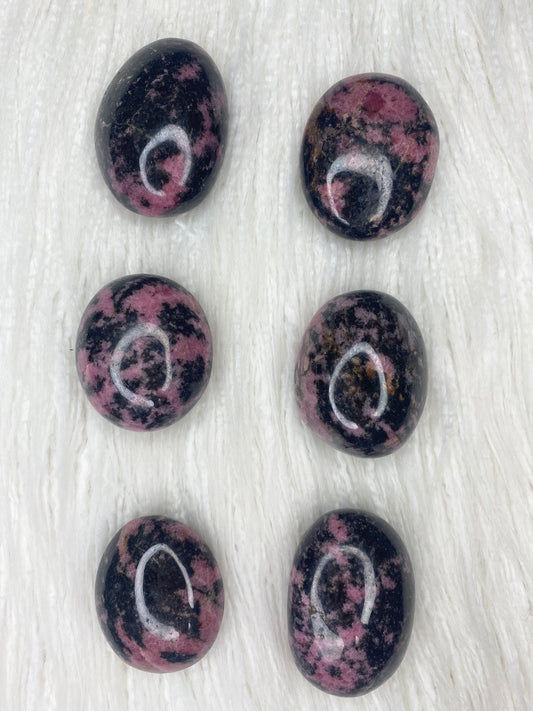 Rhodonite Palm Stone