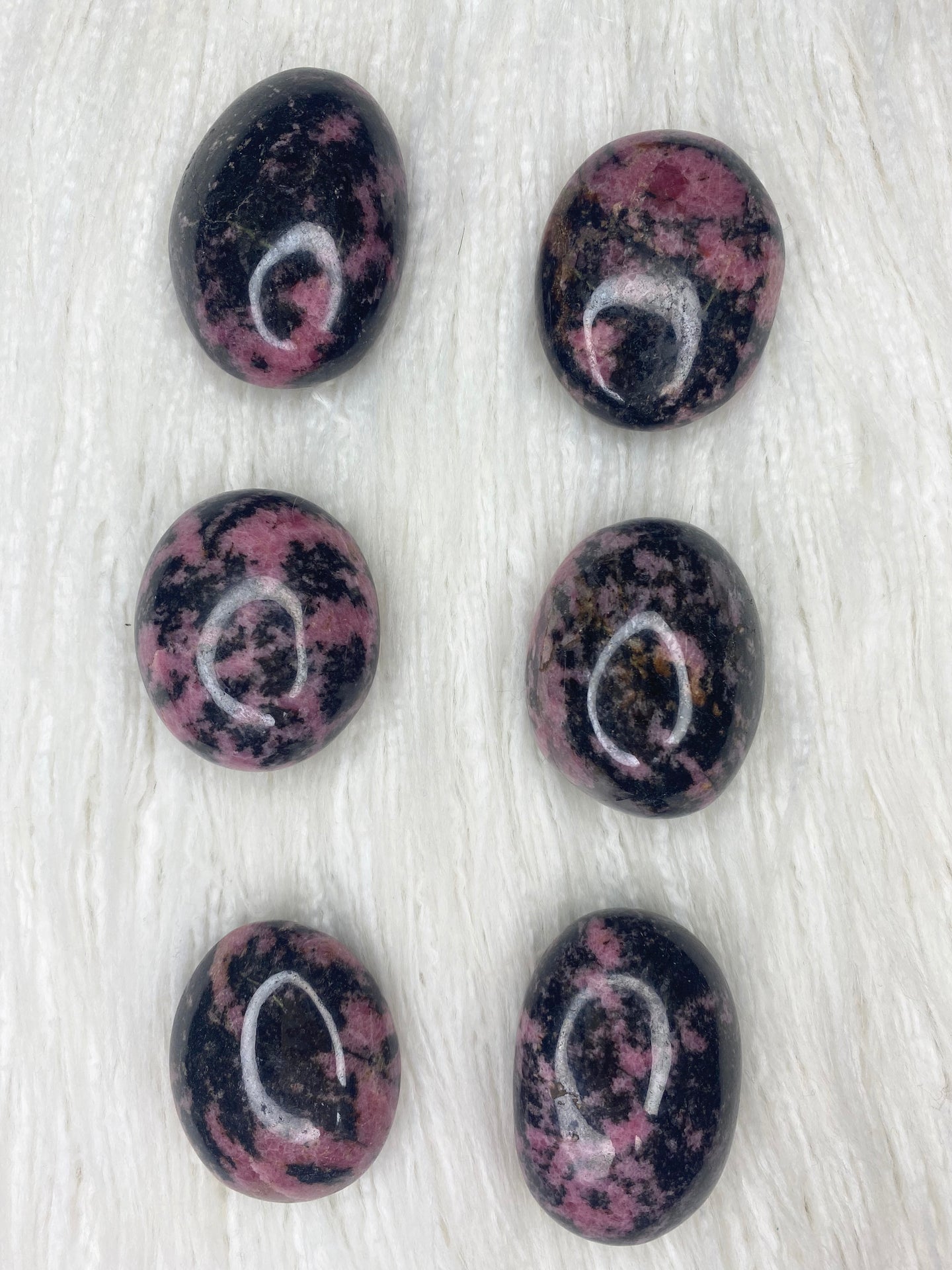 Rhodonite Palm Stone
