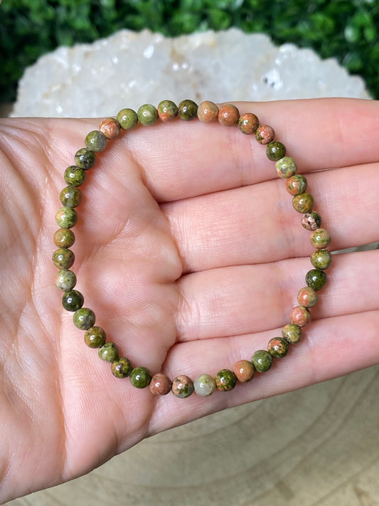 Unakite Bracelet 4mm