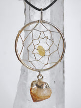 Load image into Gallery viewer, wire wrap Citrine dream catcher necklace
