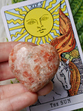 Load image into Gallery viewer, Sunstone Heart Carving
